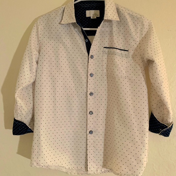 Youth button up collared dressy shirt/size small/8 - Picture 2 of 7